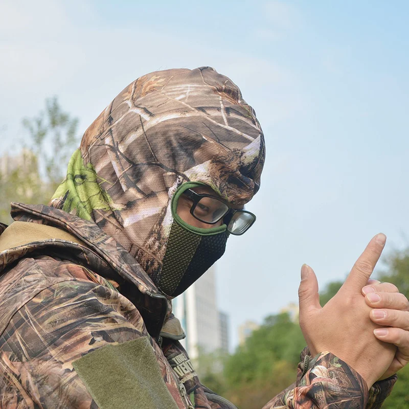 

Tactical Full Face Mask Hood Balaclava Headgear Caps Camouflage Hunting Hat Winter Neck Warm Headwear Masks Camo Hunting Hat New