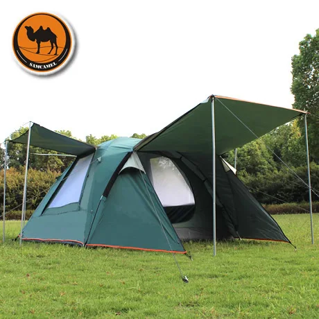 Best price at $120 Cheap Camel 3-4 person large family tent camping tent one room two hall sun shelter gazebo beach tent for Advertising/exhibition