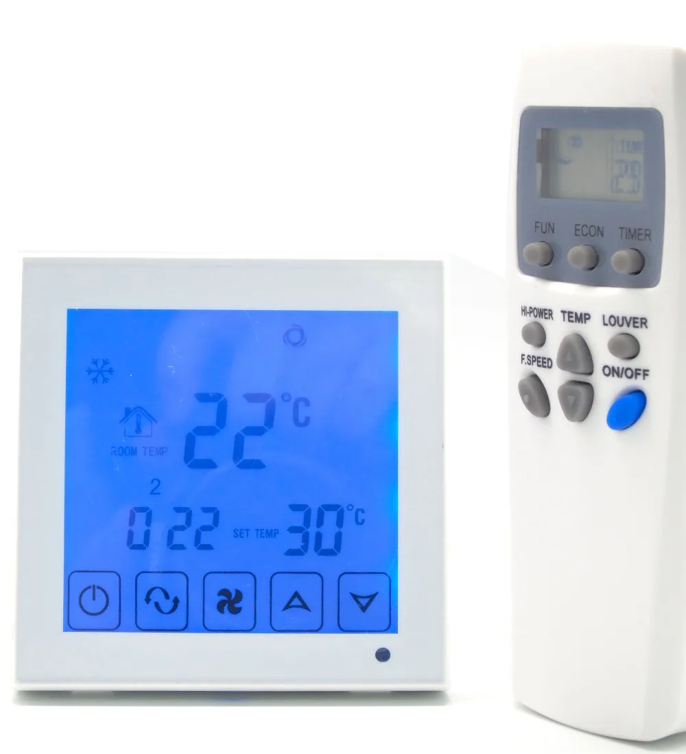 Fan 4p 7 days program Digital heating cooling Thermostat controller with Infrared control Fan 4p 7 days program Digital heating cooling Thermostat controller with Infrared control