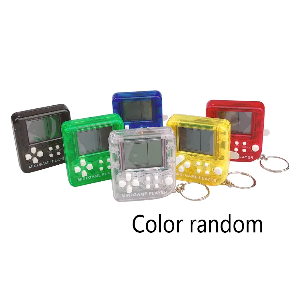 Портативная мини-игровая консоль тетрис брелок ЖК-портативные игровые плееры детские развивающие электронные игрушки антистрессовый брелок - Цвет: 1