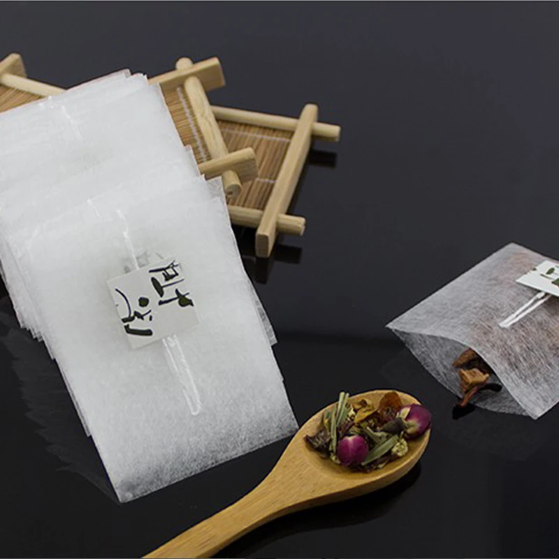 100 шт./лот, чайные пакетики из кукурузного волокна в форме пирамиды, термоуплотняющий фильтр, чайные пакетики из пла, биоразлагаемые чайные фильтры