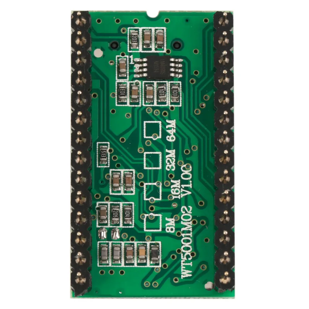 

High Quality Sound Module WT5001M02-28P U-disk Audio Player Card Voice Module MP3 Sound For Arduino Green