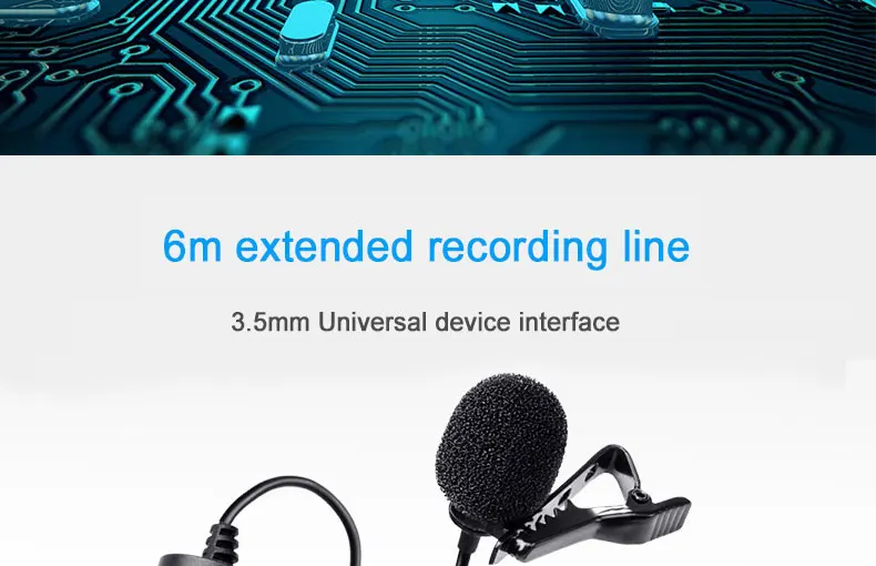 Микрофон BOYA BY-M1 6 м клип на Lavalier мини аудио 3,5 мм воротник конденсаторный лацкан микрофон для записи Canon/iPhone DSLR камер