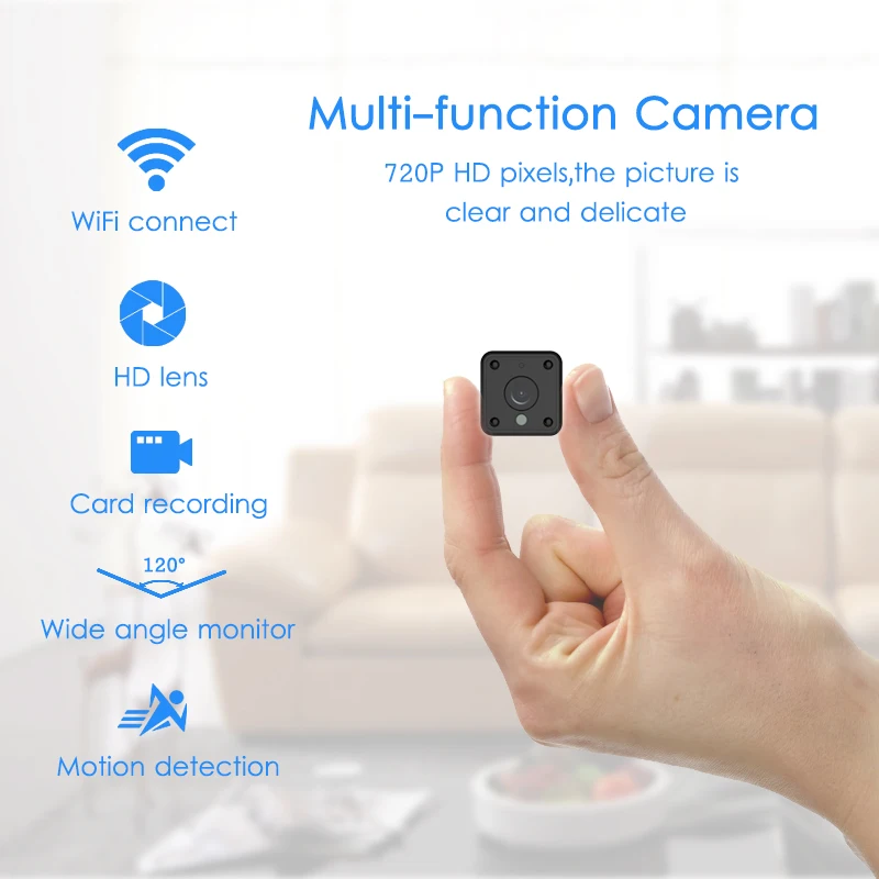 Мини камера Ampand 1080P HD IP Wi Fi приложение для удаленного просмотра обнаружение