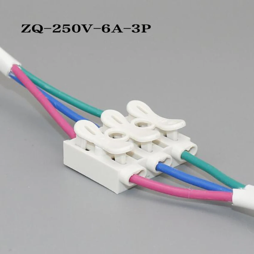 5 шт./лот ZQ 1P/ZQ 2P/ZQ 3P пружинный разъем провода легко подходит для светодиодной