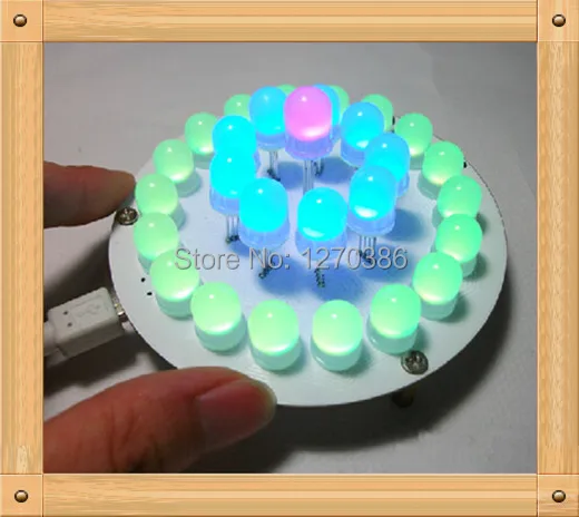 Free Shipping!!! 51 single DIY electronic production suite / Touch full-color LED Aurora Tower Light Cube | Электроника