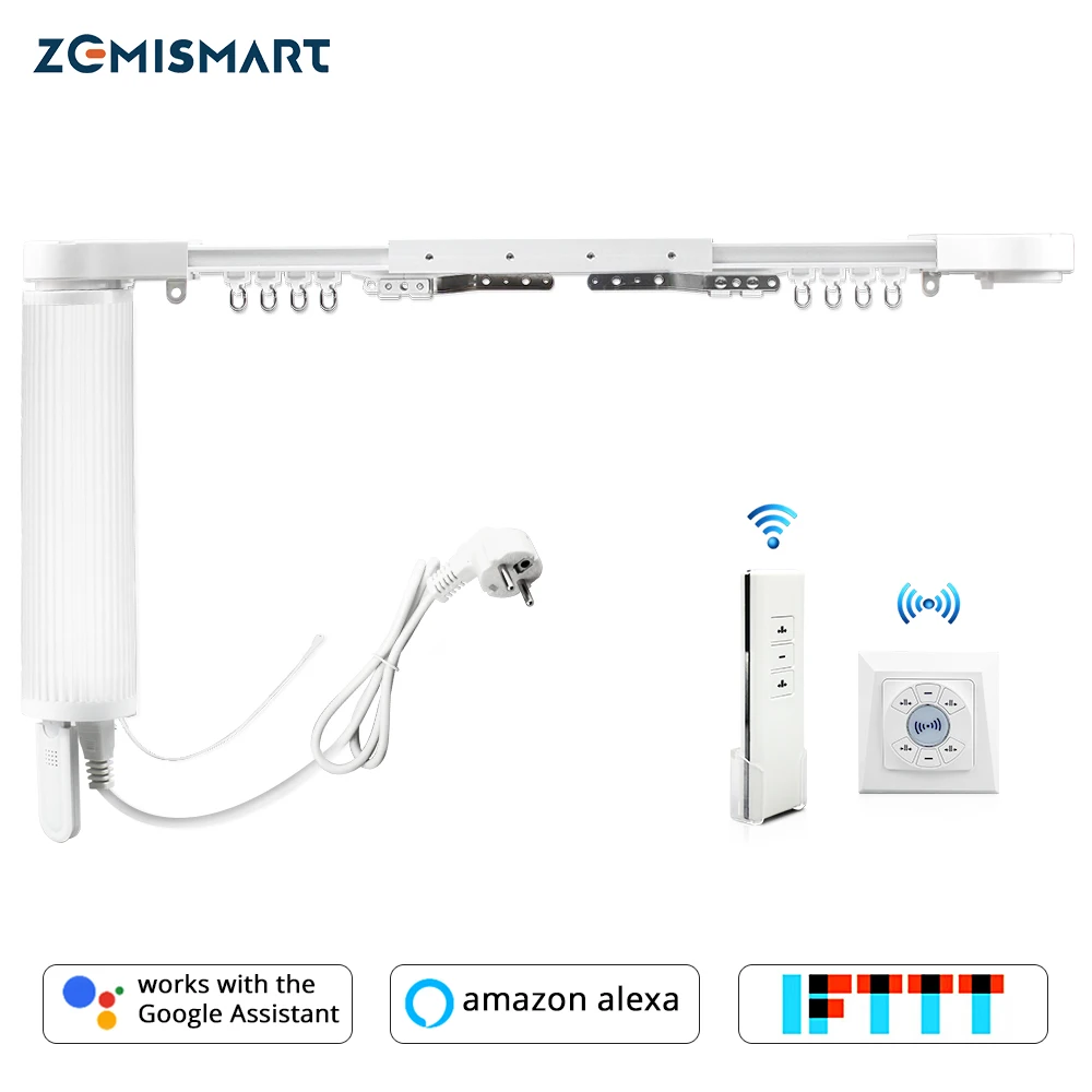 Zemismart умный занавес слепой мотор Alexa Echo Google Home Tuya WiFi управление Broadlink RF управление Электрический сценический занавес s