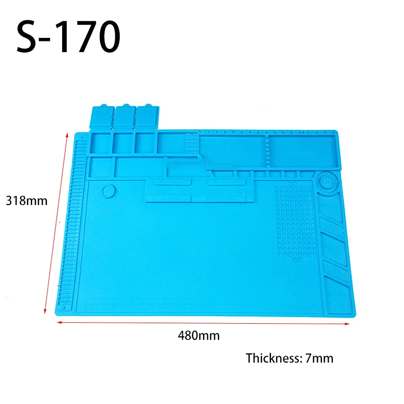 Теплоизоляционный силиконовый рабочий коврик термостойкая паяльная станция Ремонт изолятора колодки обслуживания платформы магнитная подушка