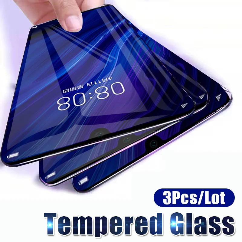 

3Pcs/Lot Protective Tempered Glass Full Cover On The For Huawei P20 Lite P30 Mate 10 Pro 20 Lite Glass Screen Protector Film