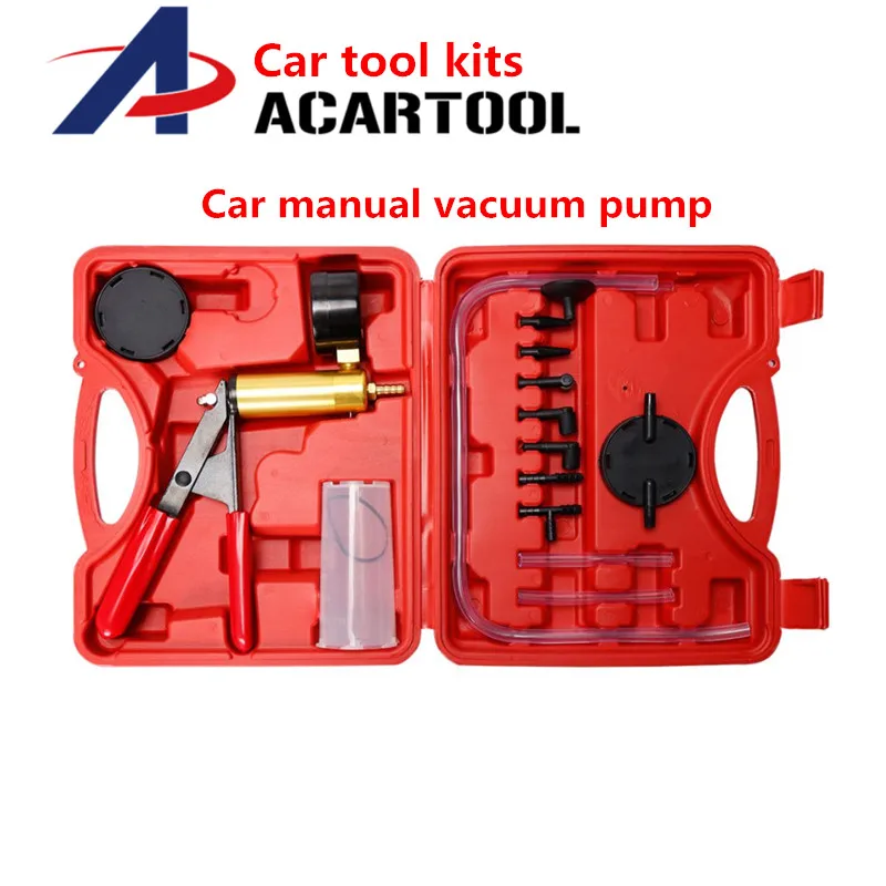 

Car Auto Hand Held Vacuum Pistol Pump Brake Bleeder Adaptor Fluid Reservoir Tester Kit 2 in 1 Tool Kits