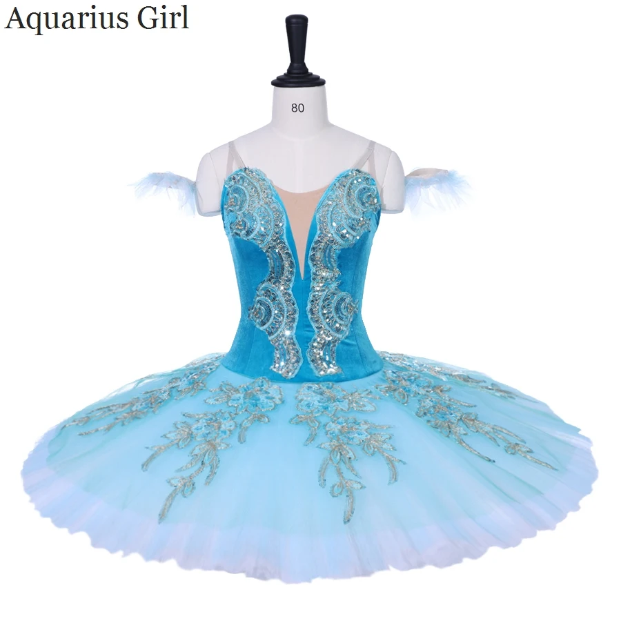 Women Professional Classical Ballet Nutcracker Tutus Sky Blue Pancake Tutu BT9153B Girls Competition Sleep Beauty Costume | Тематическая