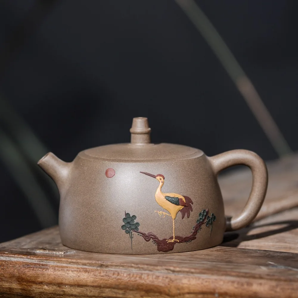 230ml Yixing Zisha teapot wholesale famous handmade color mud painted