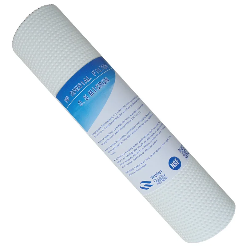 

10 Inch PP Cotton Acupuncture 0.5 Micron Sediment Filter Water Purifier Common Front Filter Cartridge Aquarium