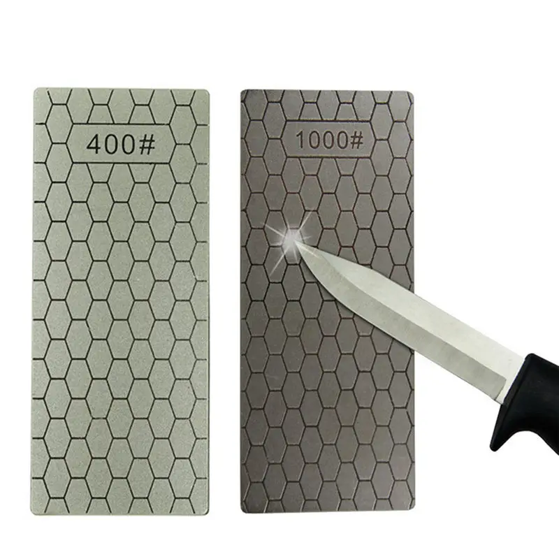 

1PC Portable Ultra-thin Diamond Sharpening Stone 150*63*1mm Honeycomb Surface Whetstone Knife Sharpener Kitchen Grinding Tool