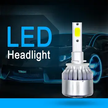 

BEESCLOVER 1 Pair COB LED Headlight Replacement Bulb for RV SUV MPV Car H1 H3 H4 H7 H8 H9 H11 H27 H10 HB3 Headlights Bulb