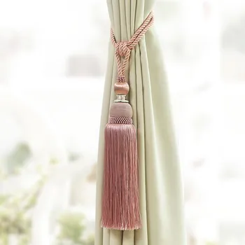 

1PC Accessory Home Window curtain clip accessories Hanging Belt Ball curtain strap khaki red Curtain tassel tieback CP085 *30