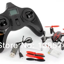 Мини Hubsan X4 H107C 2,4 ГГц 4CH красный/черный Квадрокоптер с дистанционным управлением с Камера Запись НЛО, готовый к вылету