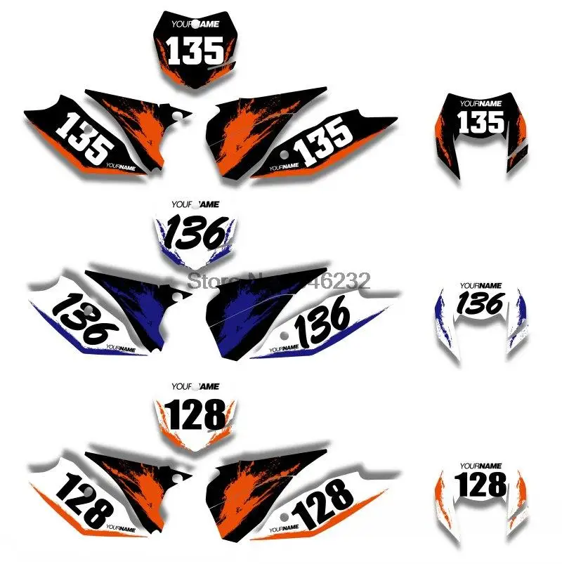 H2CNC изготовленный на заказ номерной знак фон Графика Стикеры &amp Наклейка для KTM 125