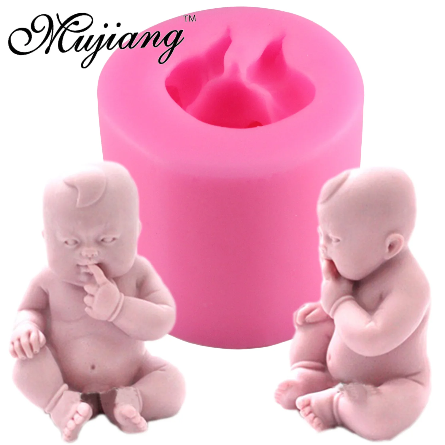 

Mujiang 3D Baby Candle Silicone Mold For Fondant Cake Decorating Tools DIY Sugar Craft Chocolate Candy Fimo Clay Soap Molds