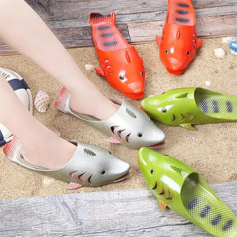 

2019 Creative Women Slippers Lovely Dolphin Summer Beach Slides Bathroom Slippers Man Slides Parent-child beach Shoe Dolphin