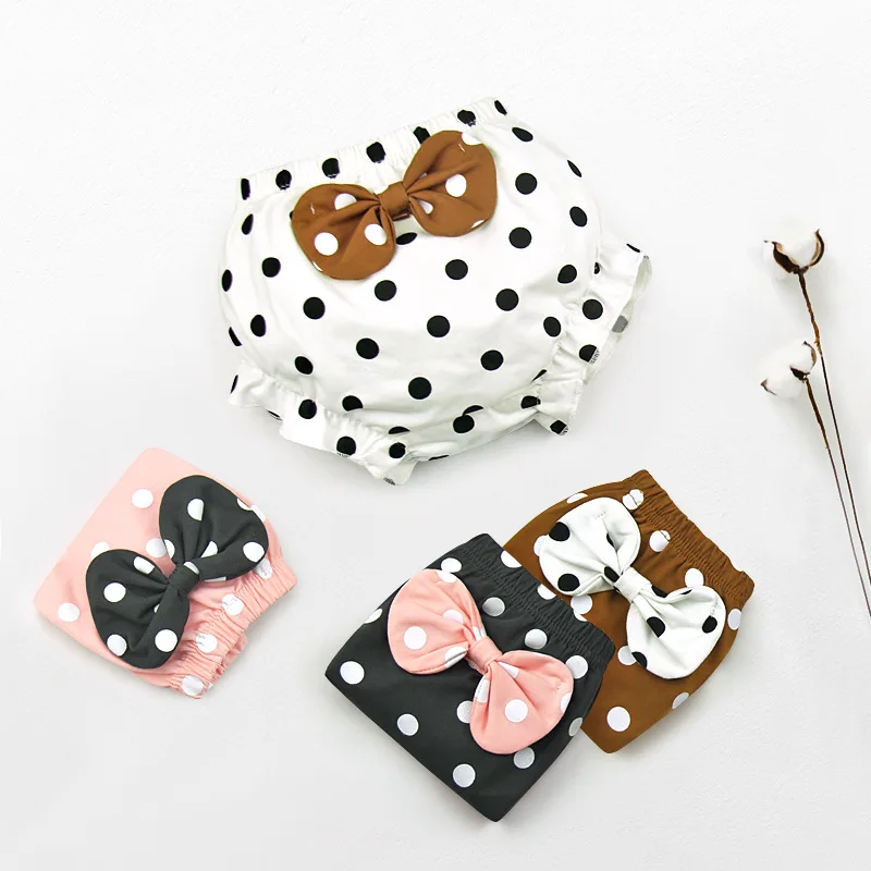 

Infant Girls Cotton Panties Kids Cute Lovely Undewear Big Bow Dots Shorts Baby Toddler Clothes majtki for Children Fashion