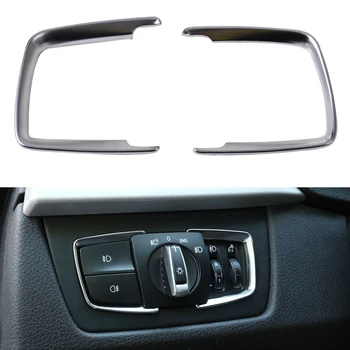 

CITALL Matt Chrome Headlight Switch Trim Cover For BMW 3 4 Series X5 F30 F31 F32 F34 F15 12 2013 2014 2015 Switch Frame Moldings