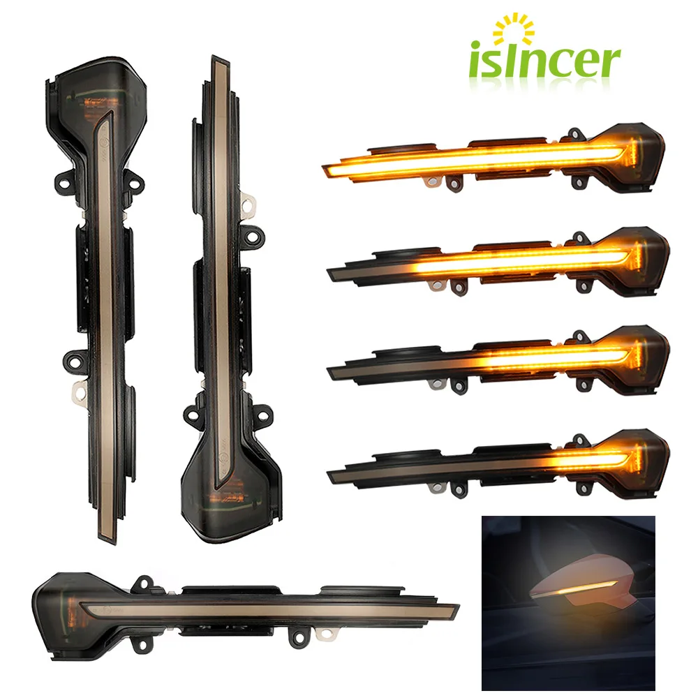 

2PCS LED Dynamic Turn Signal Blinker Sequential Side Mirror Indicator Light For SEAT Leon Mk3 5F 13-18 Ibiza KJ Mk5 V Arona 2018