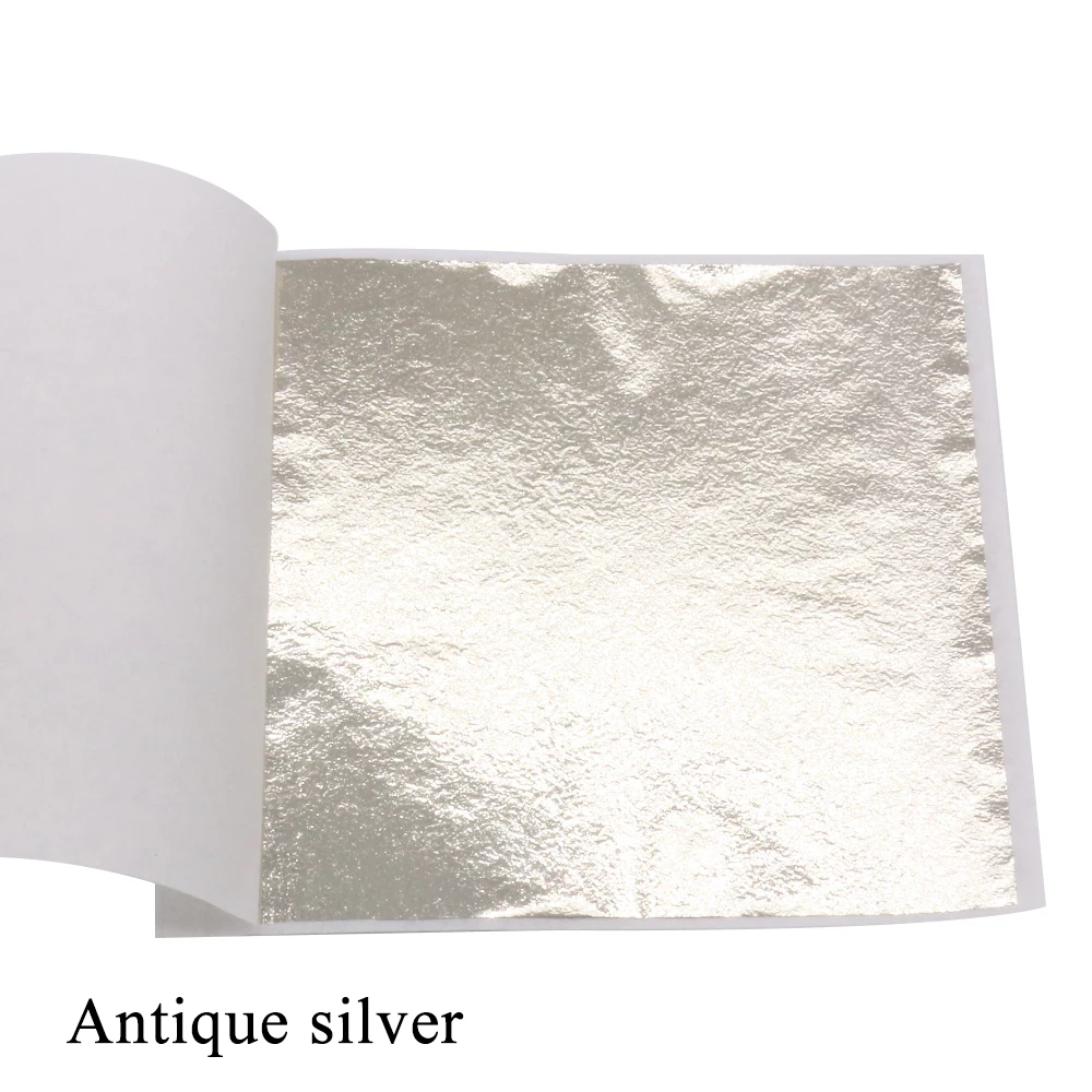

8X8.5cm Taiwan gold leaf foil Type Antique silver,Shiny Imitation Gold Leaf,foil,gilding Glue color like 24k gold high qualility