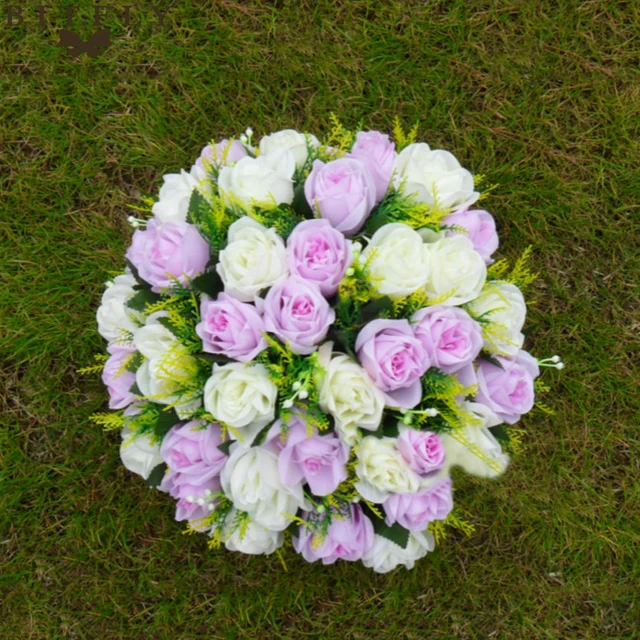 silk rose artificial flower arrangement table centerpiece wedding