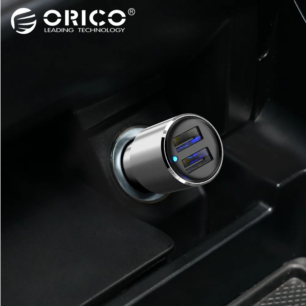 ORICO البسيطة سيارة شاحن يو اس بي المزدوج USB شاحن سيارة للجوال هاتف لوحي GPS المزدوج شحن منافذ محول ل فون 8 زائد ORICO البسيطة سيارة شاحن يو اس بي المزدوج USB شاحن سيارة للجوال هاتف لوحي GPS المزدوج شحن منافذ محول ل فون 8 زائد