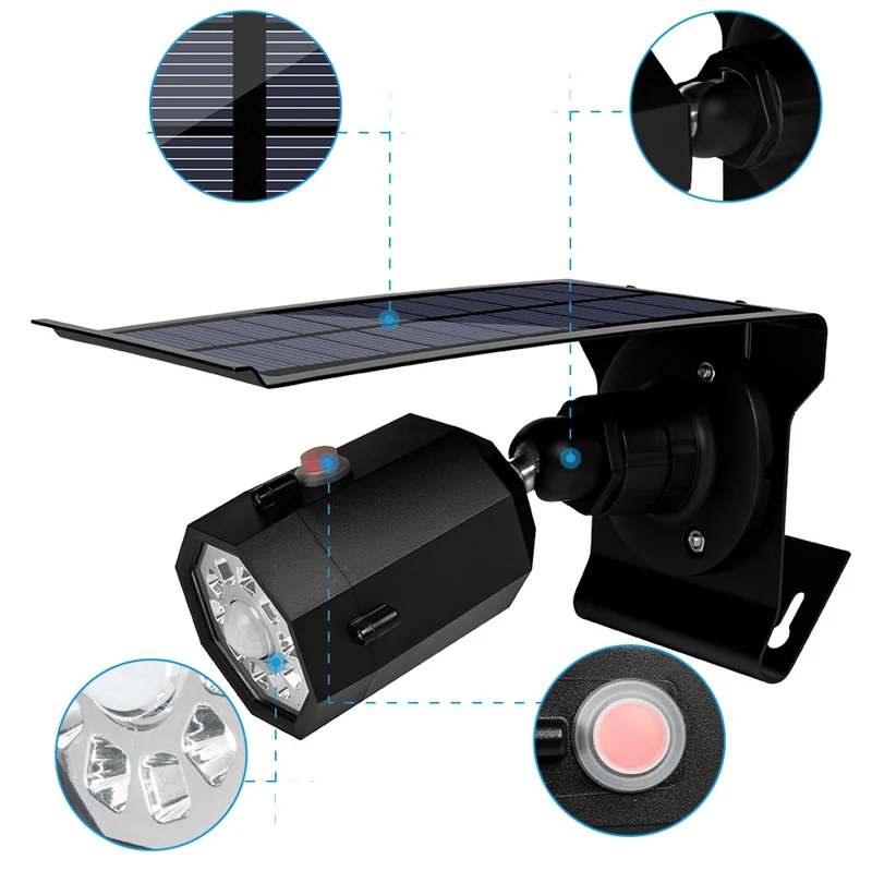 

Solar Spotlight LED Light 360 Adjustable Lighting Angle Three Modes Waterproof Light Outdoor Solar Street Garden Lighting NEW