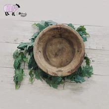 Реквизит для фотосъемки новорожденных с искусственным растением, аксессуары для фотосъемки младенцев, корзина для фотосессии для маленьких девочек и мальчиков