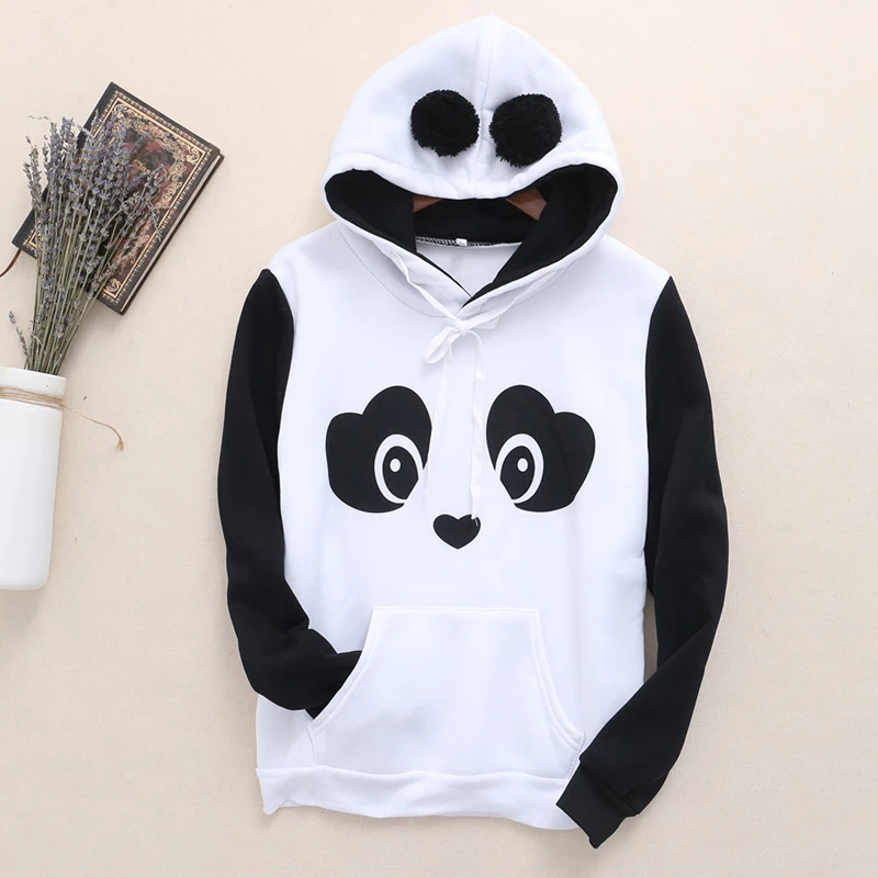 Buy New Cute Women's Panda Fleece Pullover Hoodie