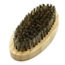 Бамбуковая ручка овальная щетка для бритья доска щетина Усы Борода смягчающая уход за лошадьми натуральное бритье уход за бородой гребень