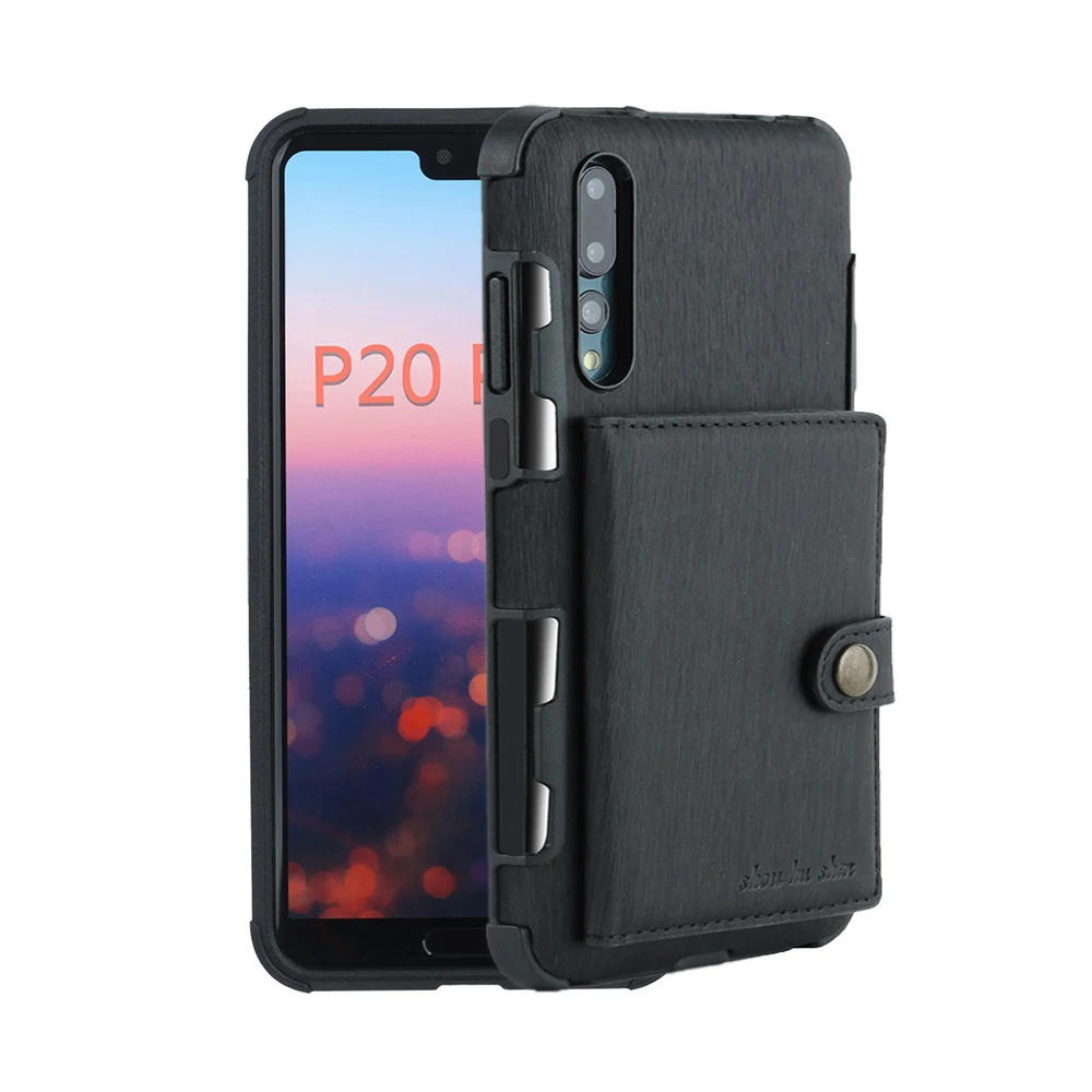 Чехол Кошелек с карманом для карт Huawei P20 Pro Lite TPU + PU чехол Honor P9 Mate 10 слот кошелек