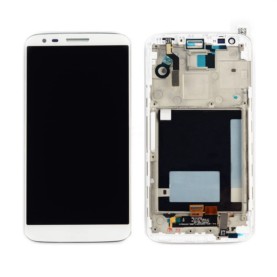 

+Frame white LCD Display + Touch Screen Digitizer Assembly Replacement For LG Optimus LG Optimus G2 D800 D801 D803 Free Shipping
