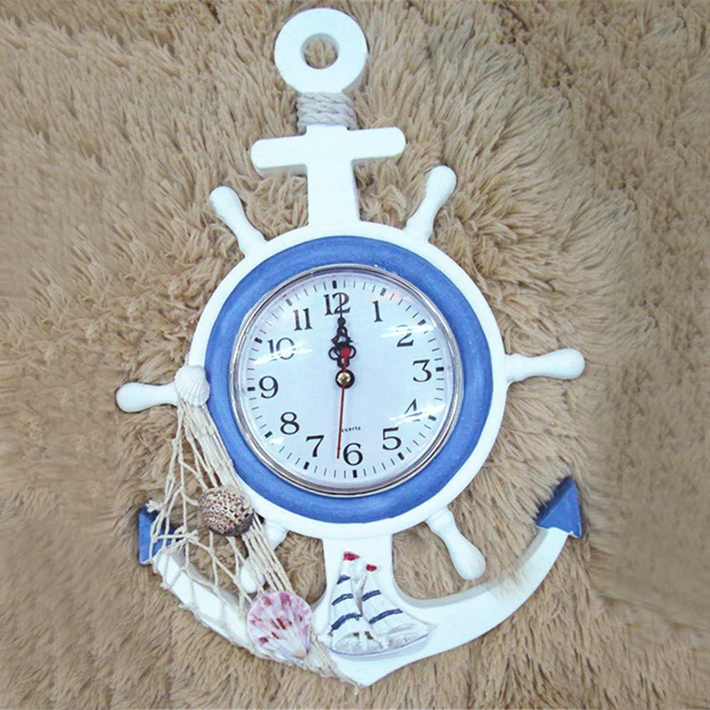 Decorative Mediterranean Style Retro Sea Anchor Small Alarm Clock Sea Anchor Small Alarm Clock