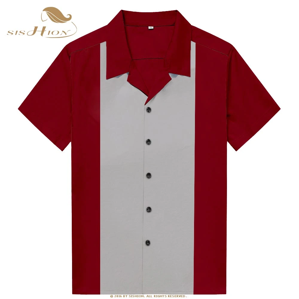 Size XL Men vintage red short sleeve summer shirt