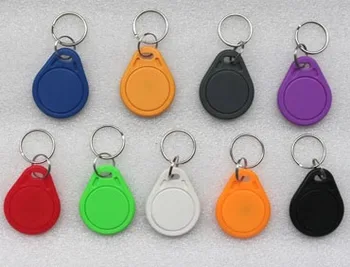 

(100 pcs/lot) ABS plastic key tag 13.56Mhz RFID Keyfobs Proximity Tags FM11RF32N Key Token NFC Smart Tag for Access Control