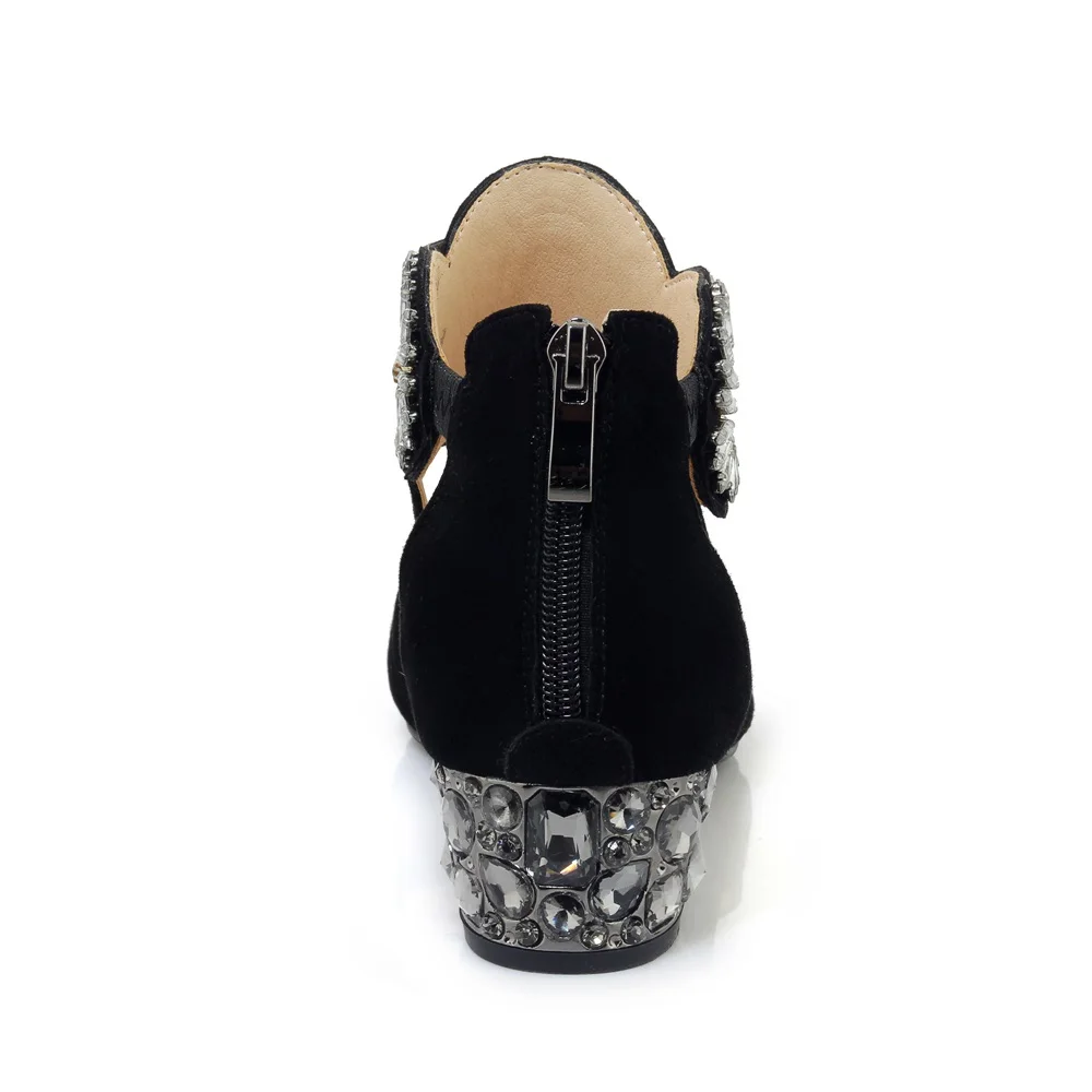 Negro Talones Cuero Caliente 40 Moda Cordón Tamaño 2018 Asumer 33 De Suede Sandalias Mujeres Verano Zapatos Rhinstone Fiesta Med Cuadrado HxSRF4
