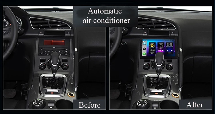 Excellent 2 din car radio for Peugeot 3008 with automatic air conditioner with android 8.1wifi 4g steering wheel control reversing camera 5