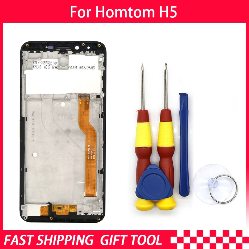 

Touch Screen LCD Screen LCD Display For Homtom H5 Digitizer Assembly With Frame Replacement Parts+Repair Tool