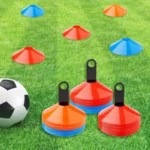 Disc Cones (Set of 50) Agility Soccer Cones with Carry Bag and Holder for Training, Football, Kids, Sports, Field Cone Markers