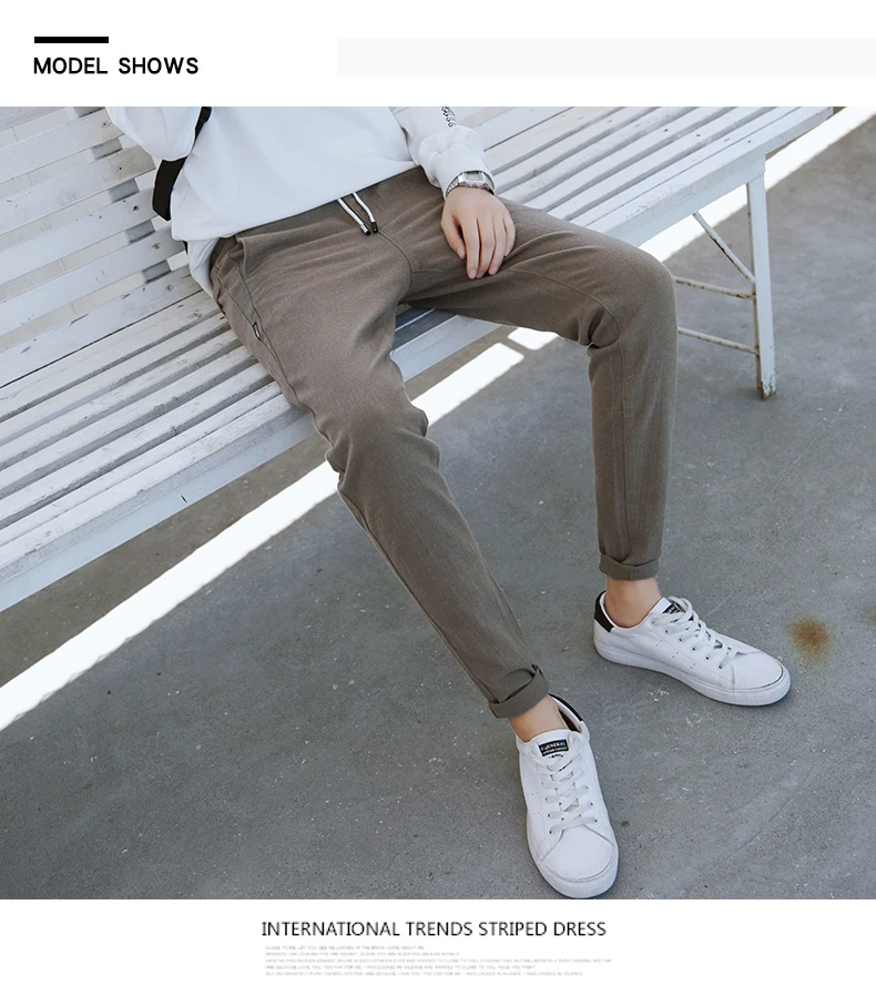 LENSTID 2018 осенью новый Повседневное Штаны Для мужчин Drawstring Joggers пот Штаны брюки Mall поставка высокое качество брендовая одежда BC858