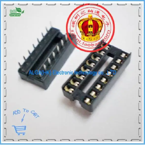 Free shipping .16P IC Sockets IC IC Sockets IC chip mounting pedestal base slot 2.7 / 30in