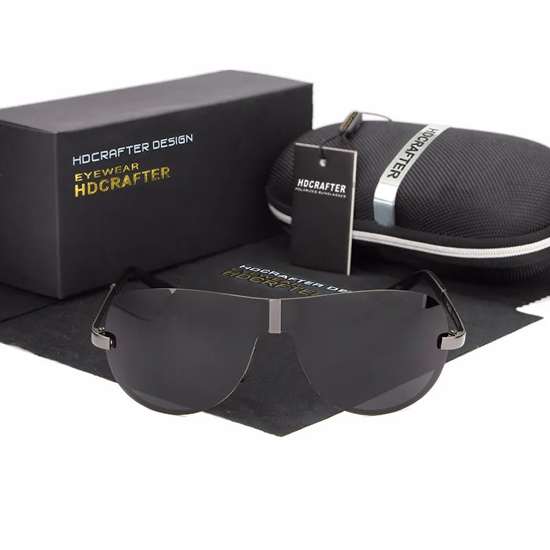 HDCRAFTER квадратные брендовые дизайнерские солнцезащитные очки, мужские поляризационные солнцезащитные очки Polaroid, мужские очки ночного видения для вождения UV400 Oculos De