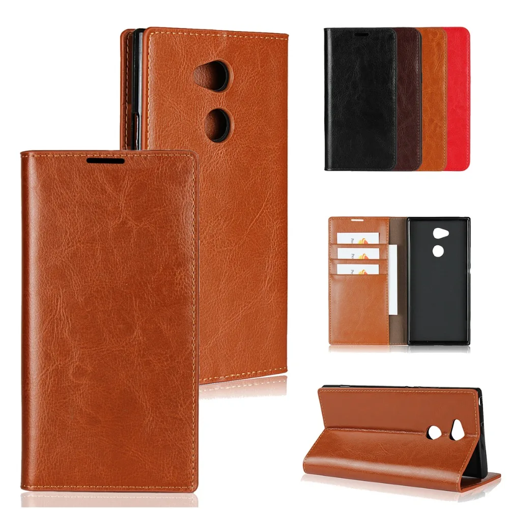 

LUCKBUY Classic Genuine Leather Cover for Sony XA3 XA2 XA XA1 Ultra XZ2 Compact Plus case for Xperia XZ3 XZ1 XZS XZ2 Premium XZ