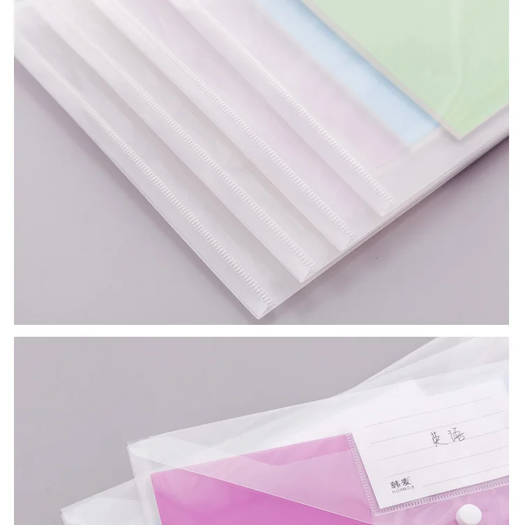 Прозрачная матовая пластиковая папка для документов A4, 1 шт., конверты, сумка для хранения документов, с этикеткой, стикер, расширяющийся файл, водонепроницаемый