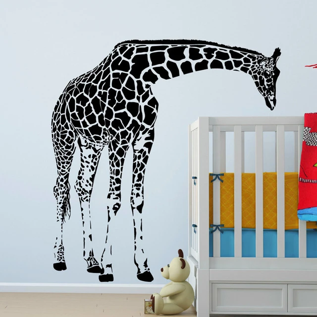 Large Size Giraffe Animal Wall Mural for Walls