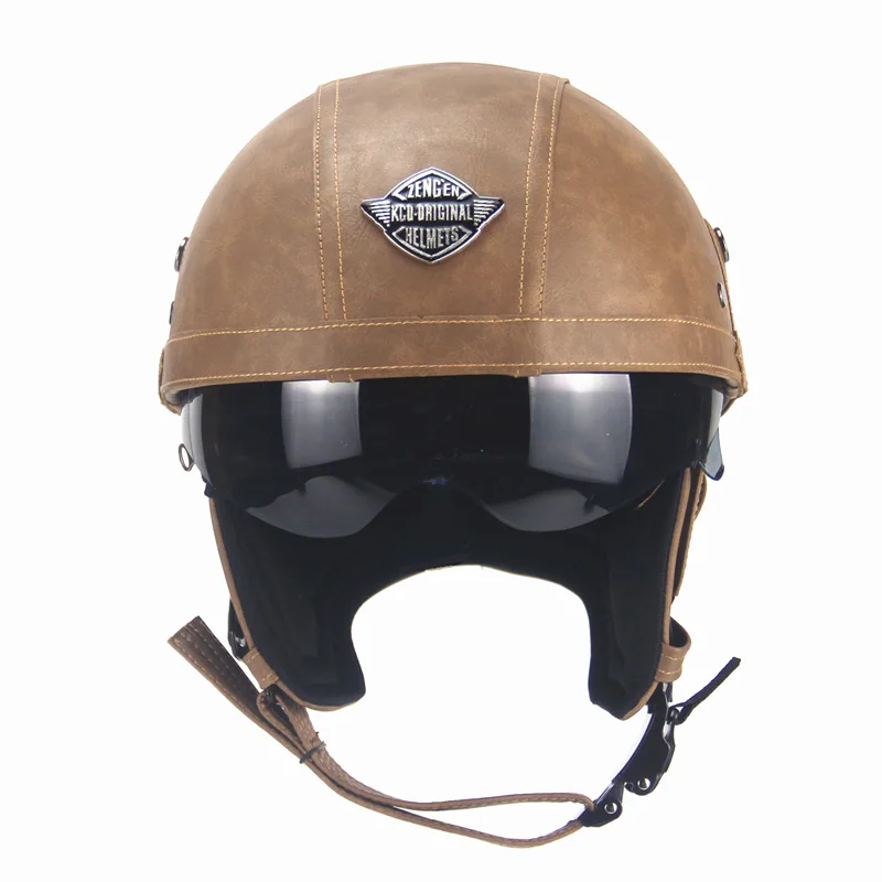 Шлем мотоциклетный для взрослых Ретро стиль с козырьком|helmet dot approved|helmet formotorcycle